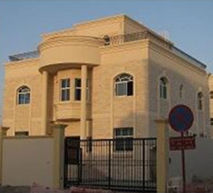 3 Villa complex in Abu Dhabi with precast boundary wall